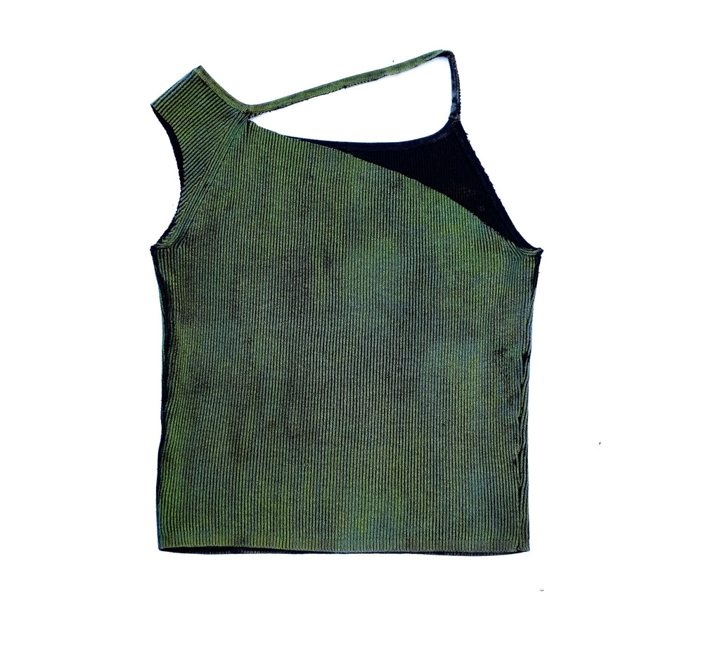 Off The Shoulder Painted Knit Tank