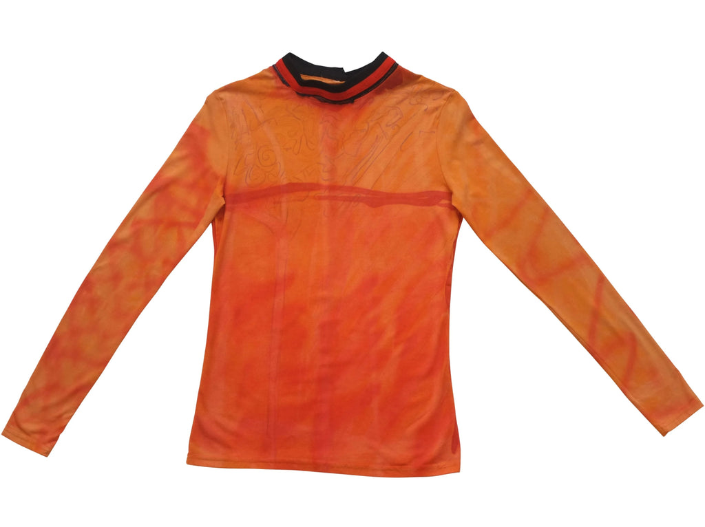 Orange Burning Stripe Long Sleeve