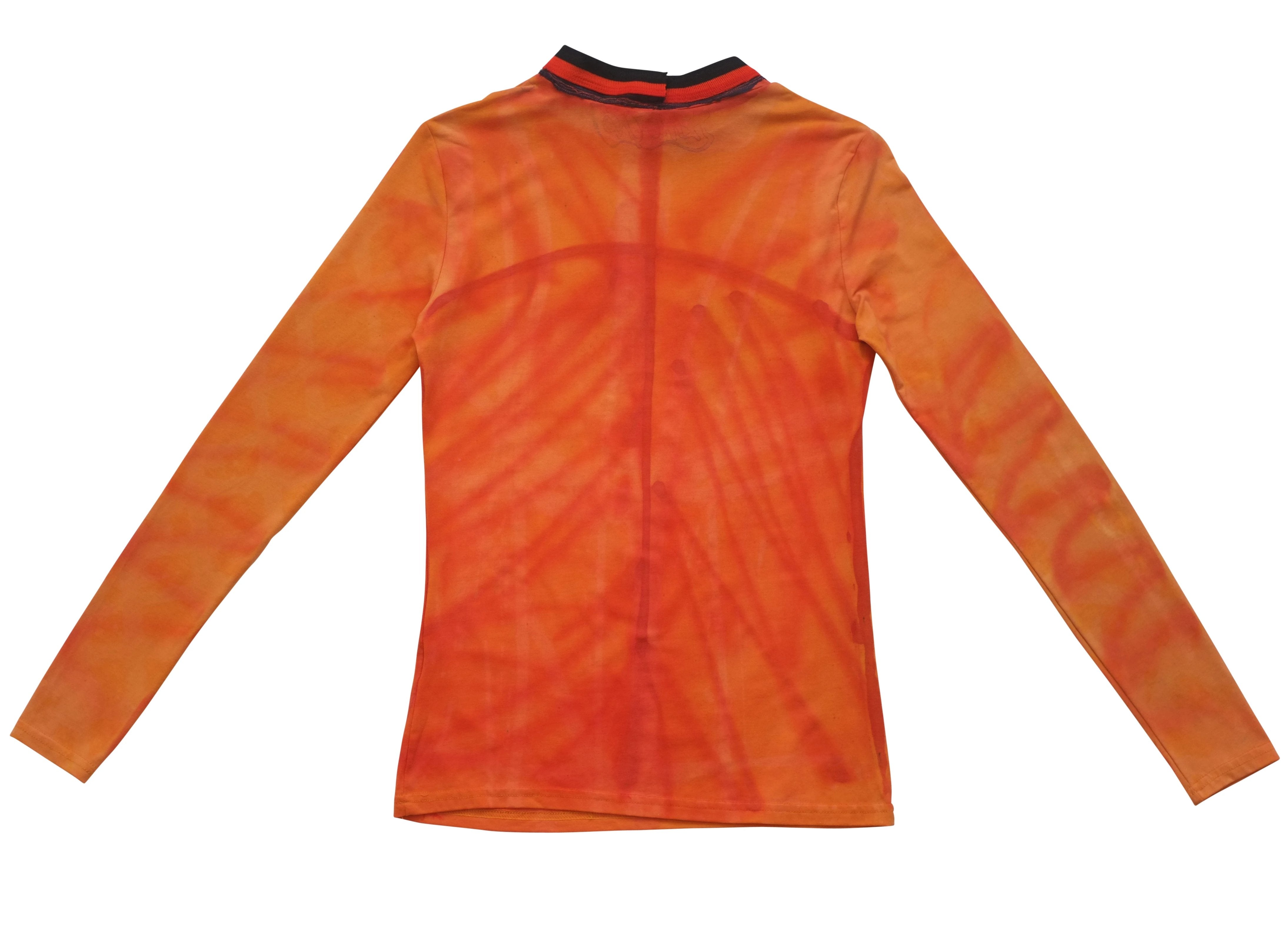Orange Burning Stripe Long Sleeve