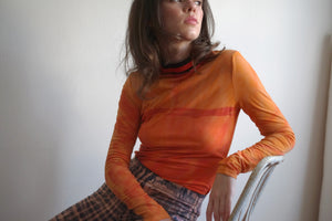 Orange Burning Stripe Long Sleeve
