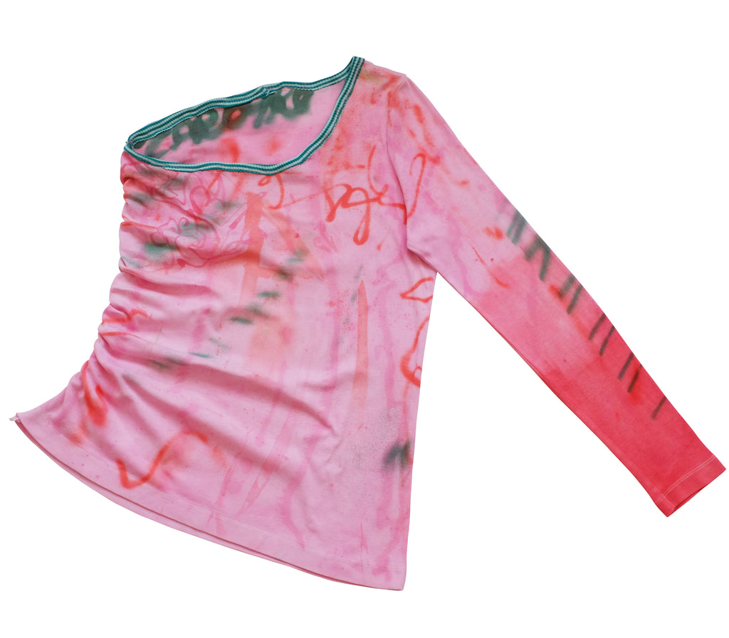 Hand Painted Single Sleeve Top